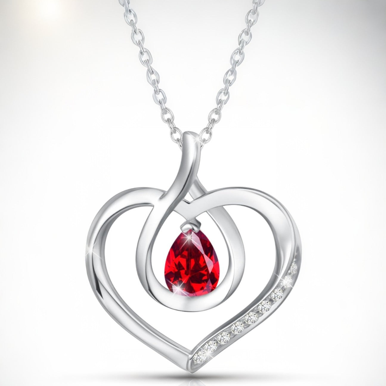 Cross-border Amazon Hot-selling Eternal Love Pendant Necklace For Women Versatile And High-end Feel Without Fading Collarbone Necklace