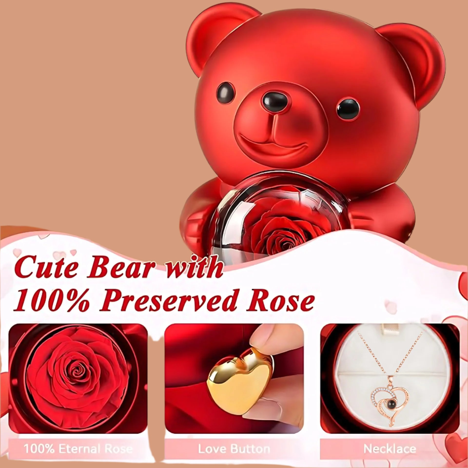 100 Languages ​​in Europe And America I Love You Heart-shaped Projection Stone Pendant Fashion Classic Memory Love Necklace For Women