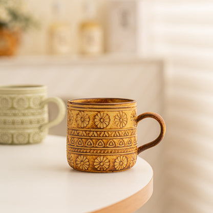 Japanese Retro Ceramic Coffee Cup Home Coffee Hanging Ear Cup Couple Cup Coke Cup Creative Mug Drinking Cup