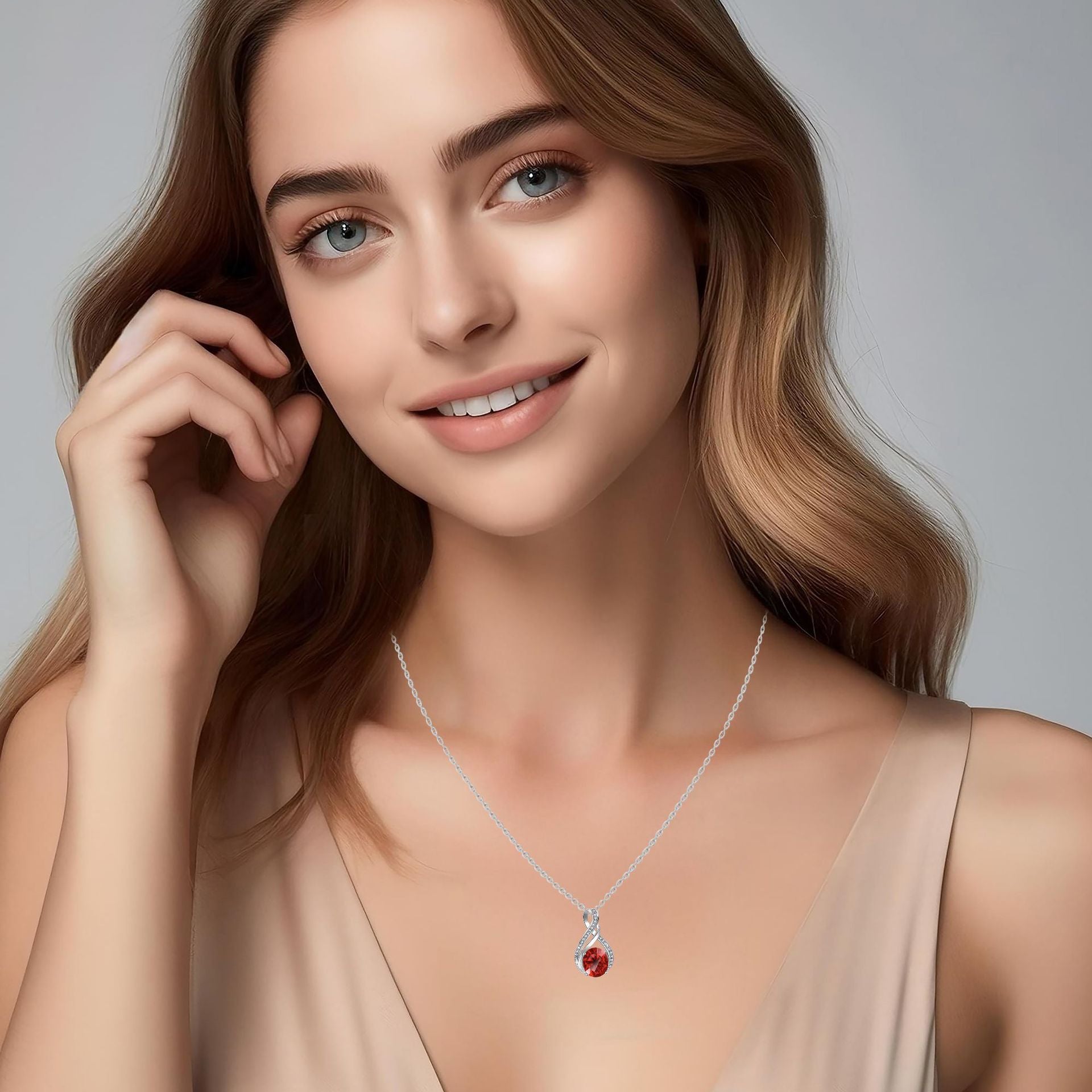 Cross-border Amazon New Unlimited Love S-shaped Irregular Pendant Necklace For Women Versatile High-end Collarbone Necklace