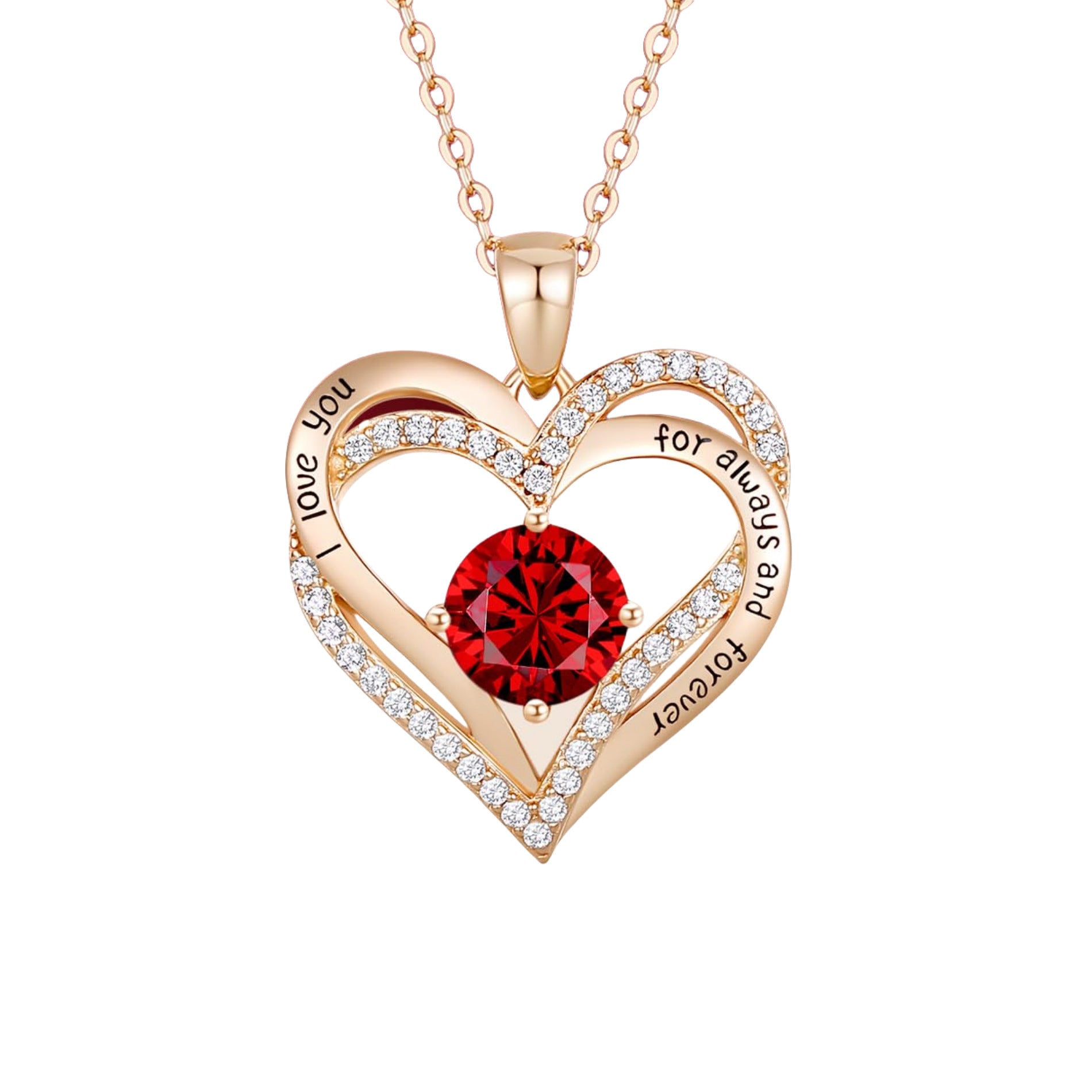Amazon's Cross-border Double-layer Love Pendant Fashionable Design Clavicle Chain High-end Feeling Heart-shaped Necklace