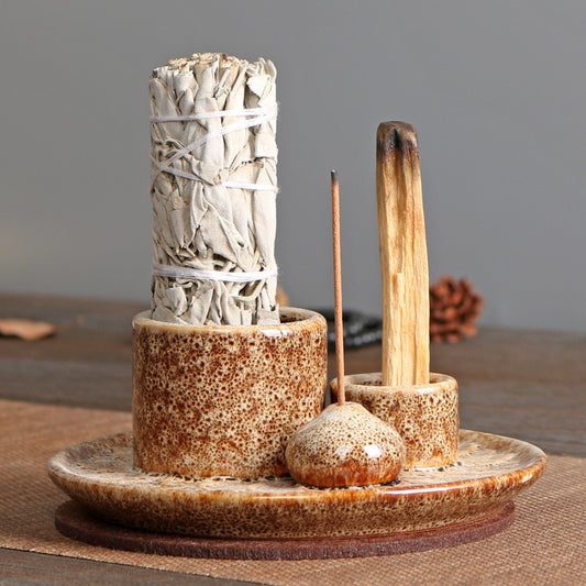 Morandi Color Candlestick Nordic Style Home Decoration Candle Holder Sage Decoration Holy Wood Tray