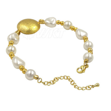 Classic Artificial Pearl 18K Gold Plated Bracelet Mood Royal