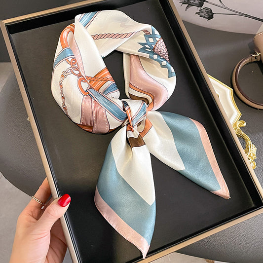 70 Silk Mulberry Silk Small Square Scarf Advanced Spring And Autumn Summer New Professional Scarf Decorative Silk Scarf Women's 2024