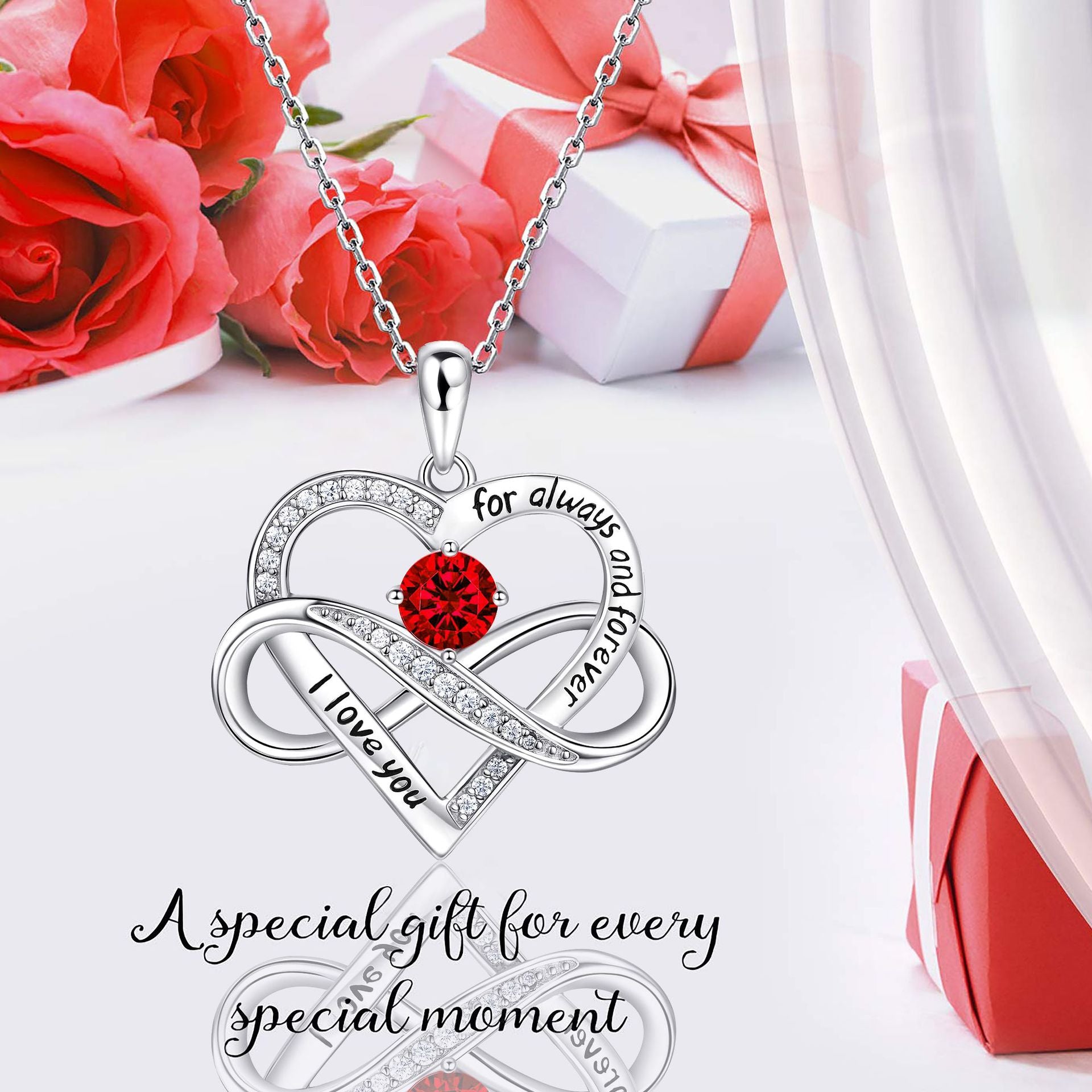 Cross-border Amazon New Heart-shaped Love Necklace For Women With Micro-inlaid High-end Pendant Versatile Light Luxury Collarbone Chain