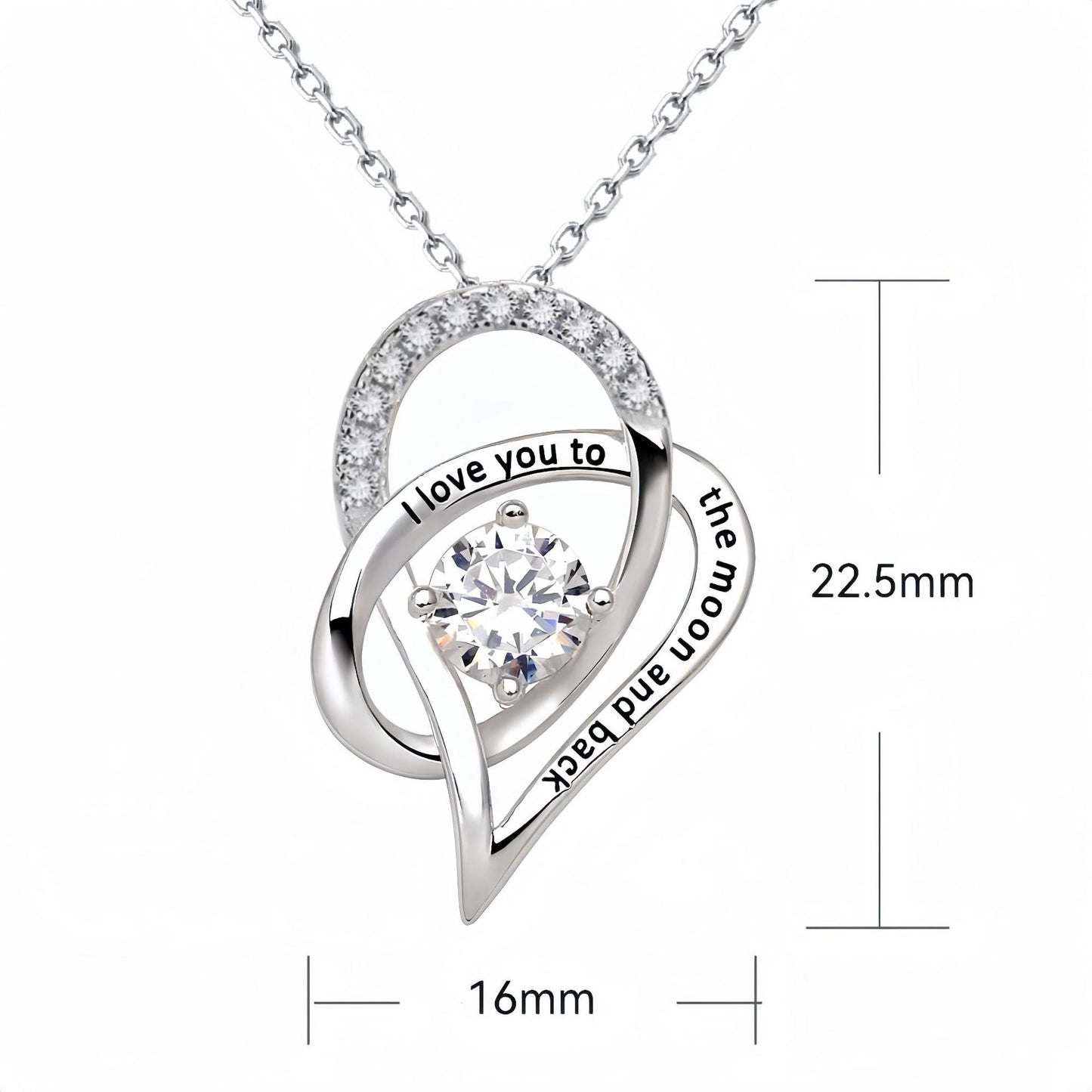 Cross-border Amazon Hot-selling New Heart-shaped Pendant Necklace Ins Niche Fashion Versatile High-end Collarbone Necklace Decoration Mood Royal