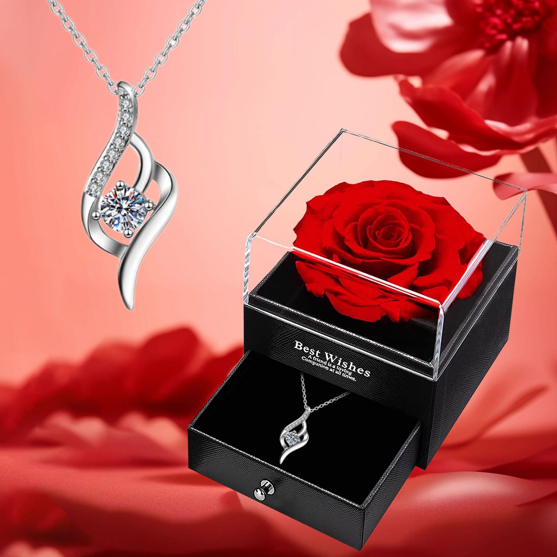 Cross-border Amazon Hot Cupid Arrow Pear-shaped Drill Pendant Necklace For Women's Versatile High-end Collarbone Necklace