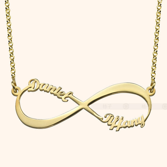 Spot Cross-border Unlimited Large Eight-character Diy Name Necklace Mother&#039;s Day Girlfriends Name Necklace Source Manufacturers Wholesale
