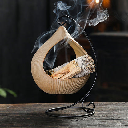Peruvian Holy Wood Palo Santo Holder Sage Burning Tray Hanging Stove Ceramic Aromatherapy Stove Crafts