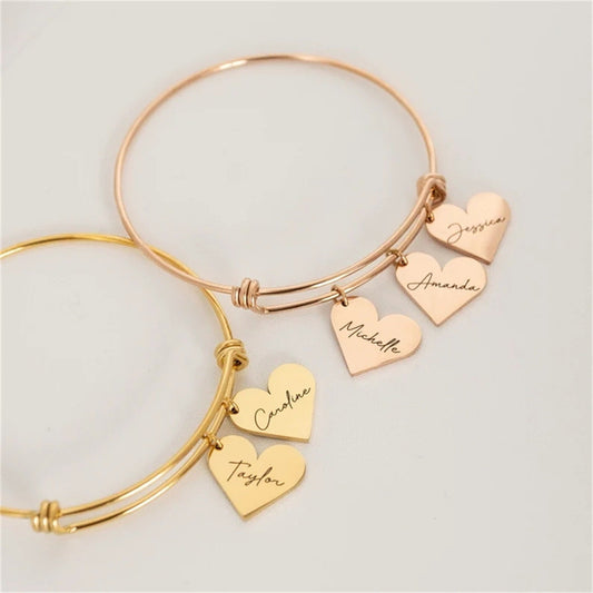 Custom Letter Name Lettering Bracelet Stainless Steel Love Personality Creative Name Bracelet