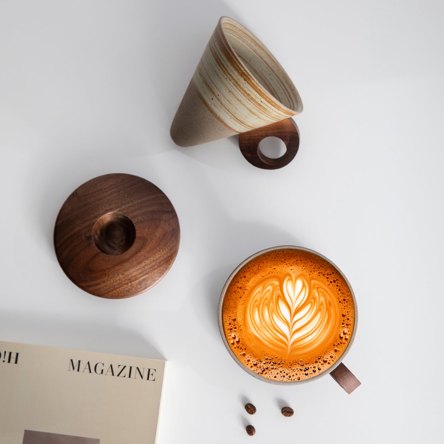 Belgian Serax Artist Co-branded Retro Stoneware Coffee Cup Funnel Mug Holding Niche Cold Brew