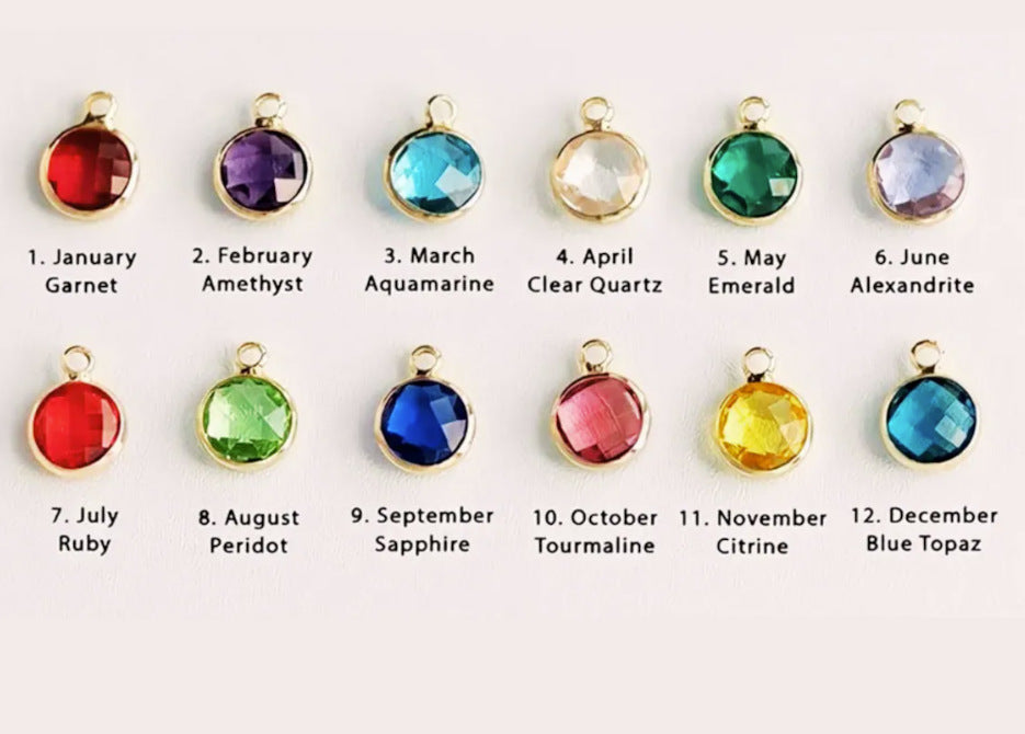 Personalized Gold Birthstone Necklace Mood Royal