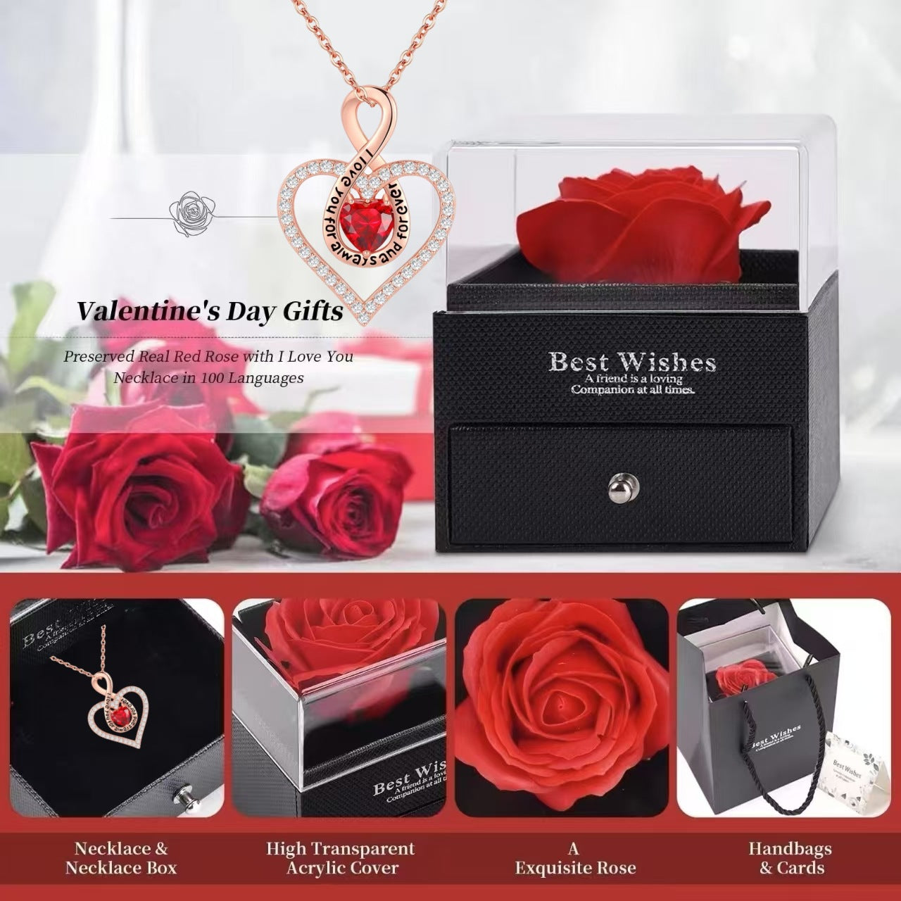 Amazon's New Love Unlimited Heart-shaped Pendant Necklace For Women Across Borders, Europe And The United States, Versatile And High-end Collarbone Necklace Decoration