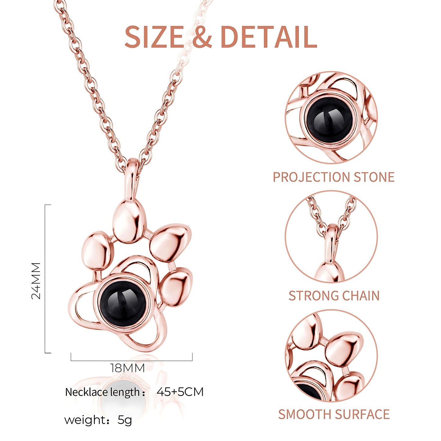 Ozon Cross-border Explosions 100 Languages I Love You Pendant Fashion High Sense Does Not Fade Pet Projection Necklace