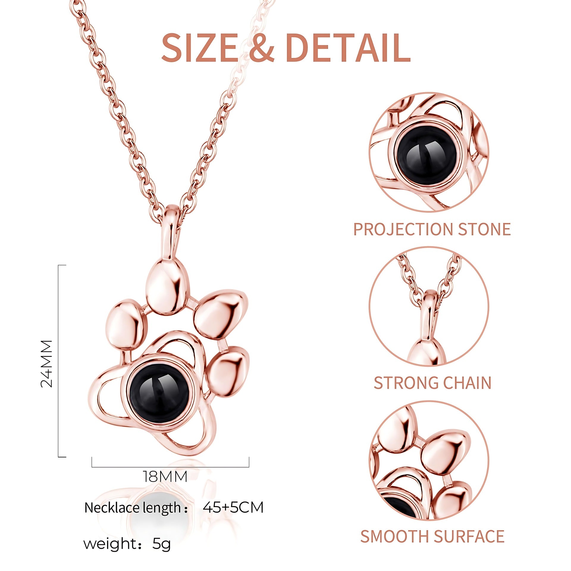 Ozon Cross-border Explosions 100 Languages I Love You Pendant Fashion High Sense Does Not Fade Pet Projection Necklace