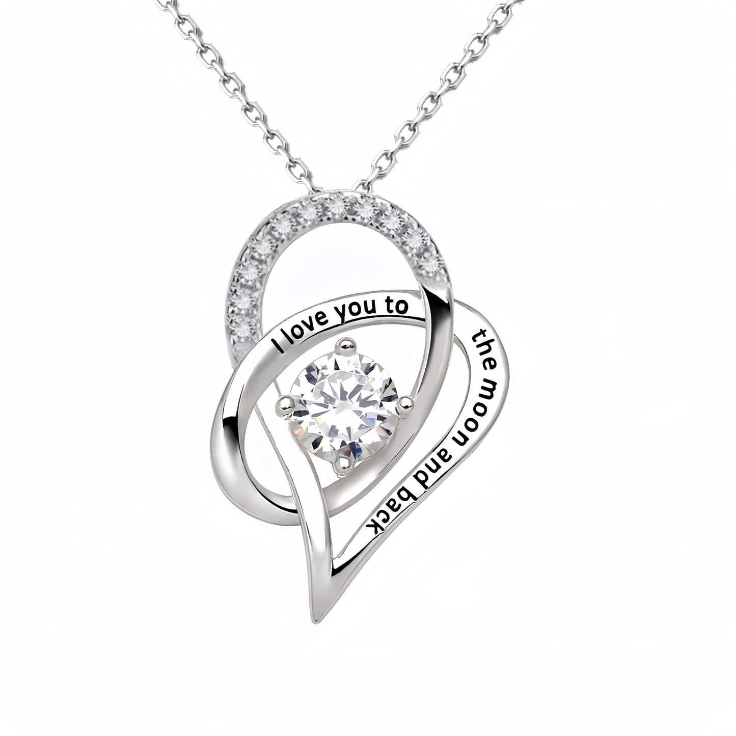 Cross-border Amazon Hot-selling New Heart-shaped Pendant Necklace Ins Niche Fashion Versatile High-end Collarbone Necklace Decoration