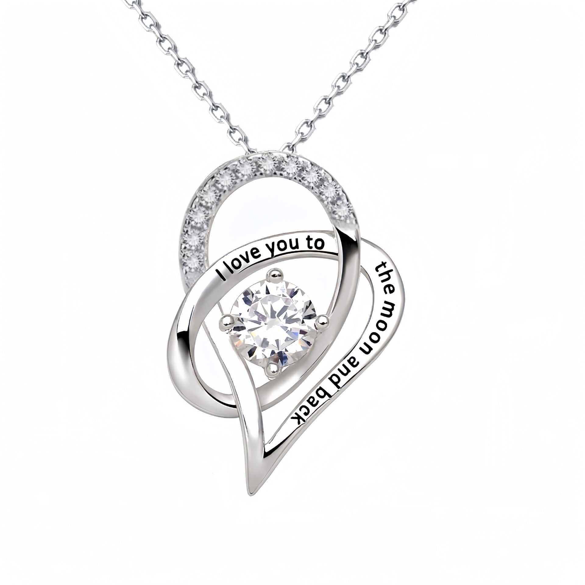 Cross-border Amazon Hot-selling New Heart-shaped Pendant Necklace Ins Niche Fashion Versatile High-end Collarbone Necklace Decoration