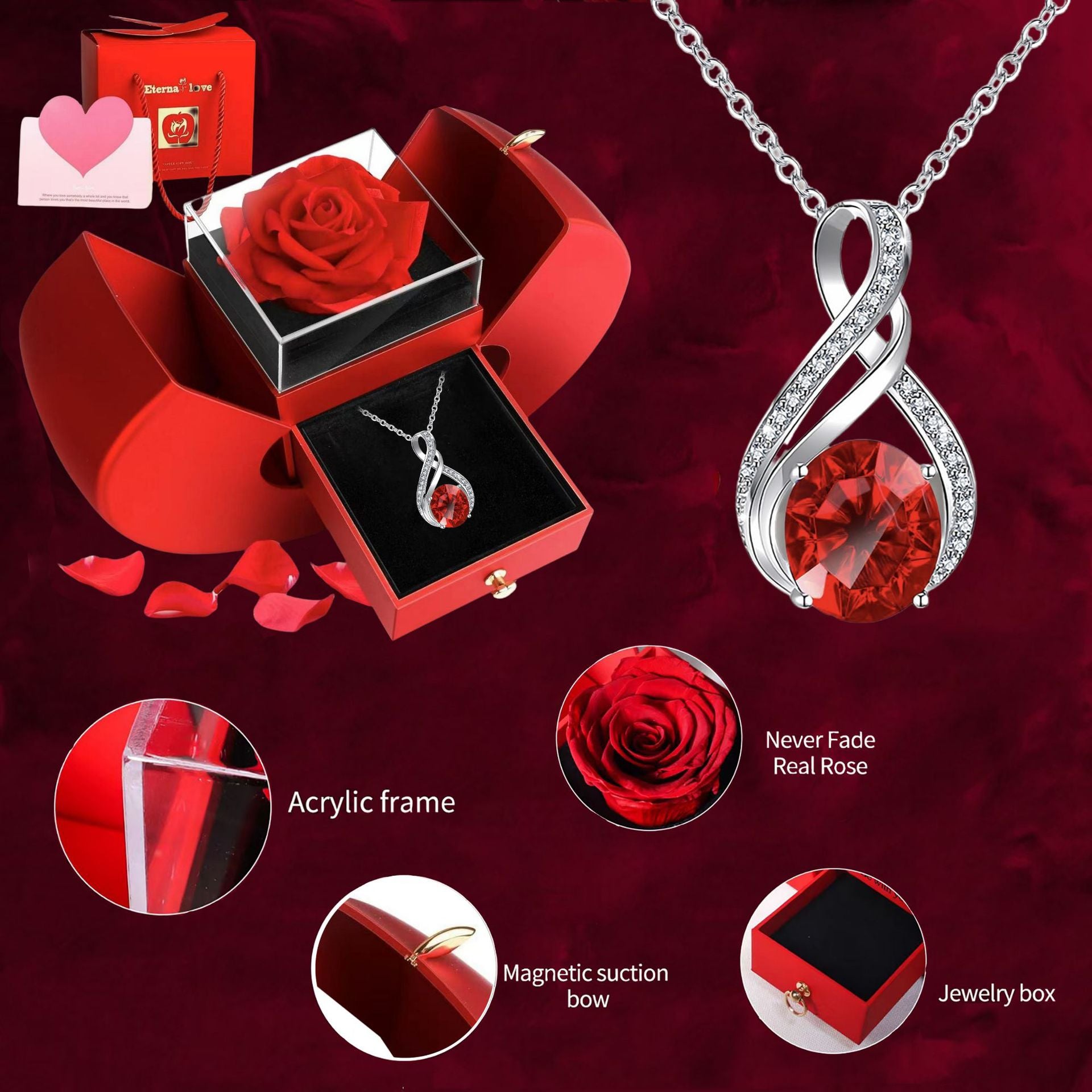 Cross-border Amazon New Unlimited Love S-shaped Irregular Pendant Necklace For Women Versatile High-end Collarbone Necklace