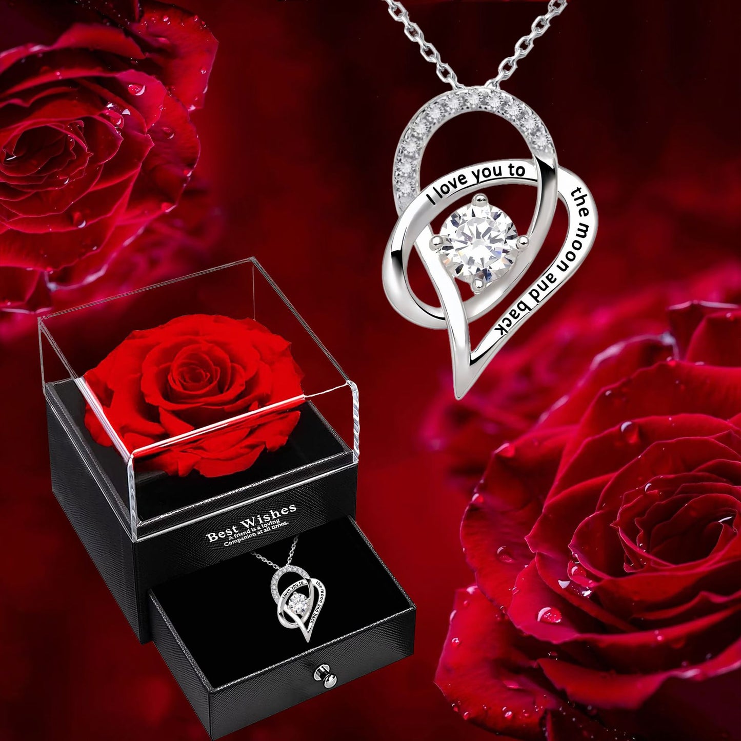 Cross-border Amazon Hot-selling New Heart-shaped Pendant Necklace Ins Niche Fashion Versatile High-end Collarbone Necklace Decoration