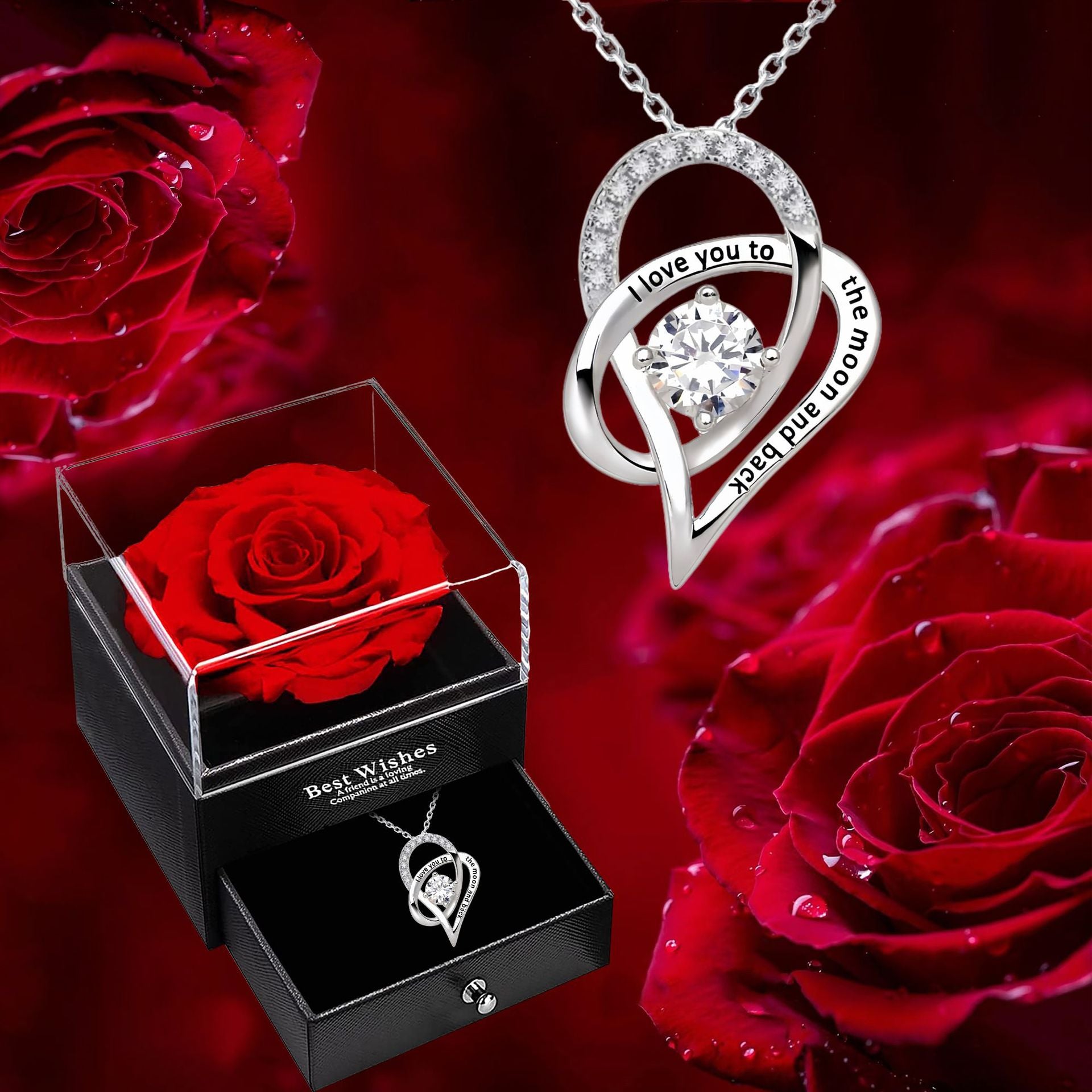 Cross-border Amazon Hot-selling New Heart-shaped Pendant Necklace Ins Niche Fashion Versatile High-end Collarbone Necklace Decoration