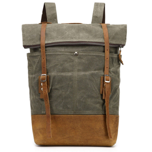 Alban Heritage Waxed Canvas Roll-Top Field Bag