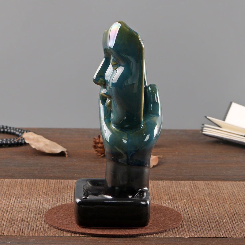 Cross-Border Meditating Bitter Backflow Incense Burner Creative Ornaments Home Decoration Incense Stick Incense Holder American Incense Burner Wholesale