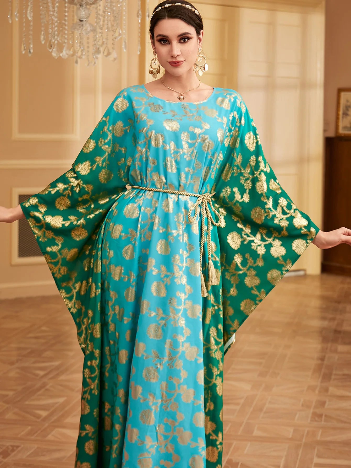 Elegant Kaftan with Bat Sleeves My Store