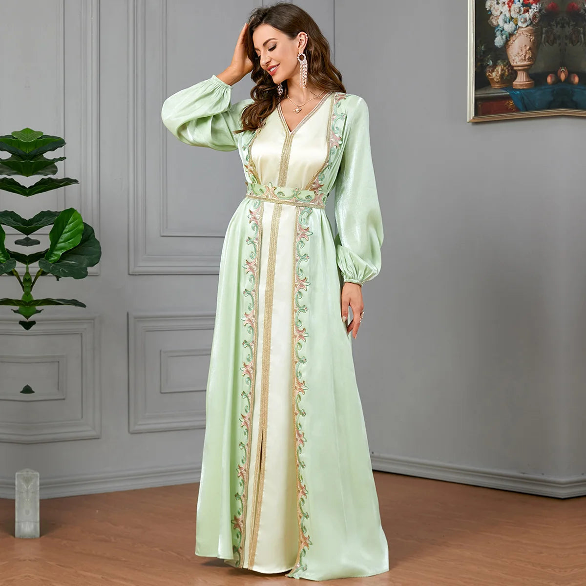 Embroidery Luxury Robe Set Abaya My Store