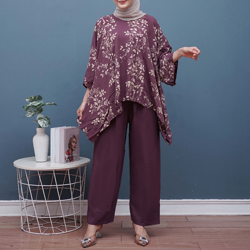 Floral Blouse Wide Leg Trouser Set My Store