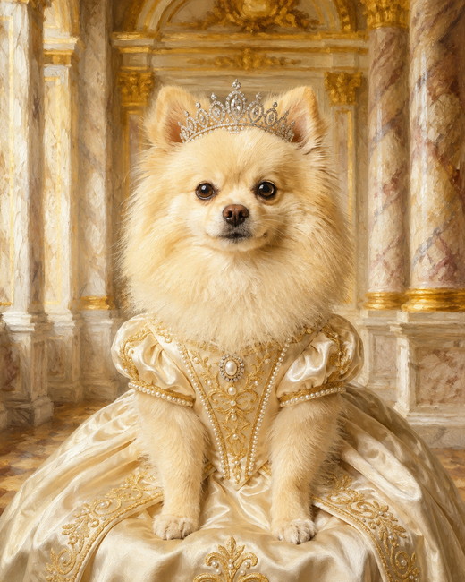 White and Gold Queen 3