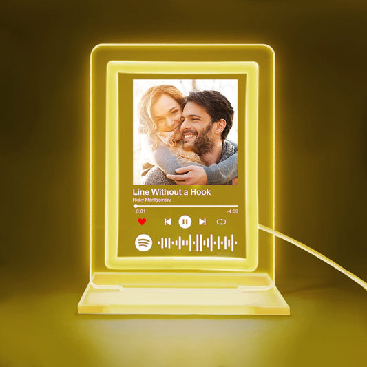 Custom Spotify Night Light with Photo - Acrylic Plaque Romantic Gift