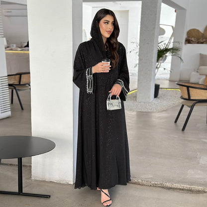 Exquisite Embroidered Cardigan Robe Abaya My Store