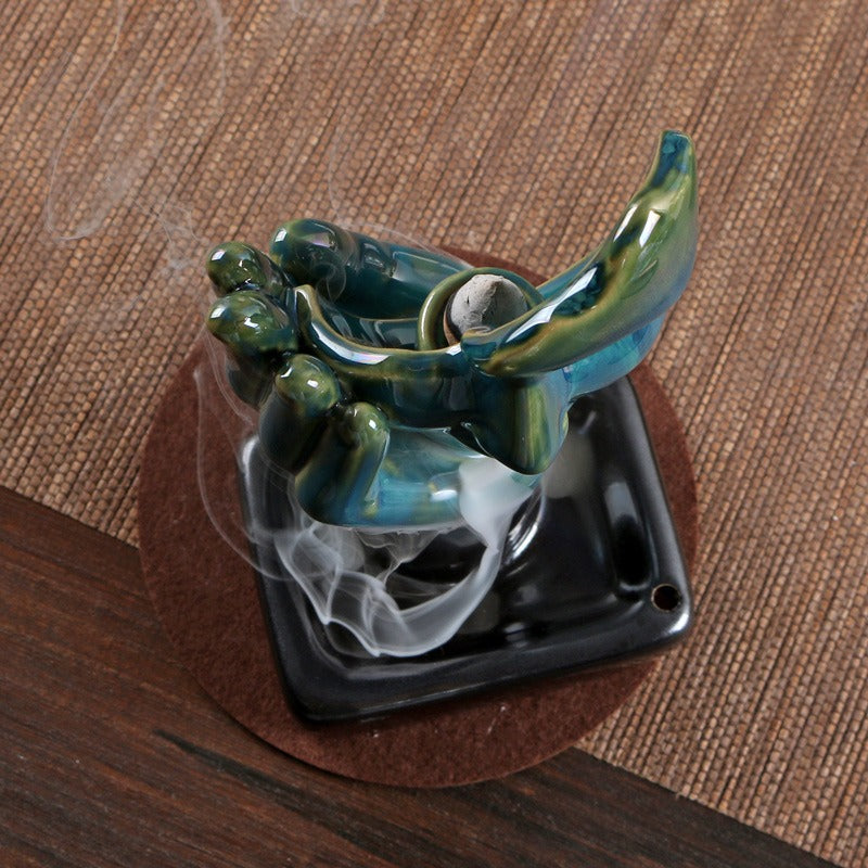 Ceramic Backflow Incense Burner With A Face Design Mood Royal