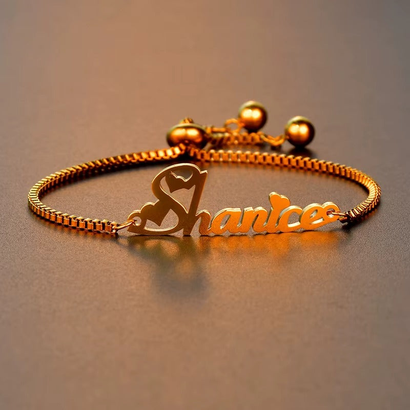 Personalized Stainless Steel Name Bracelet Mood Royal