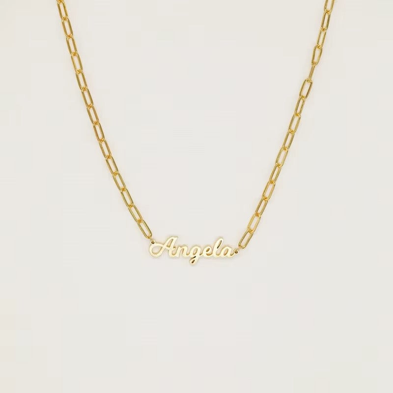 Personalized Custom Stainless Steel  Name Necklace Mood Royal