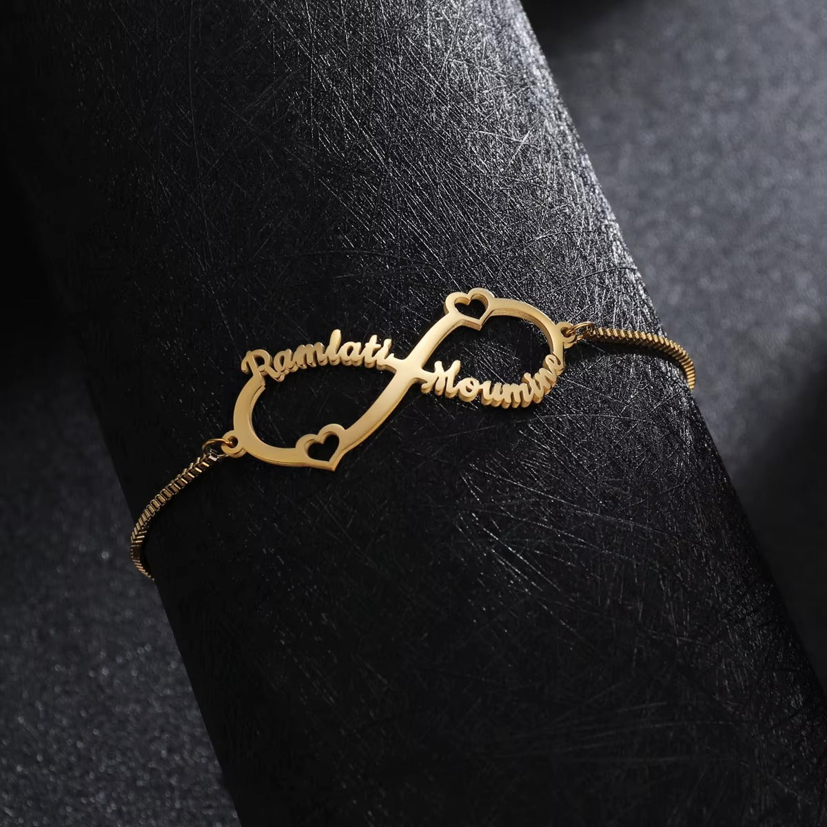 Unlimited Symbol Name Bracelet Custom Infinity 8-character Adjustable Stretch Letter Bracelet Tide Mood Royal