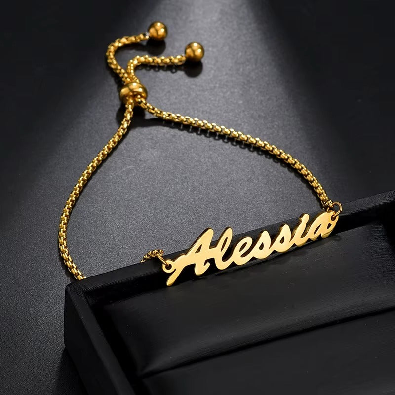 Personalized Stainless Steel Name Bracelet Mood Royal