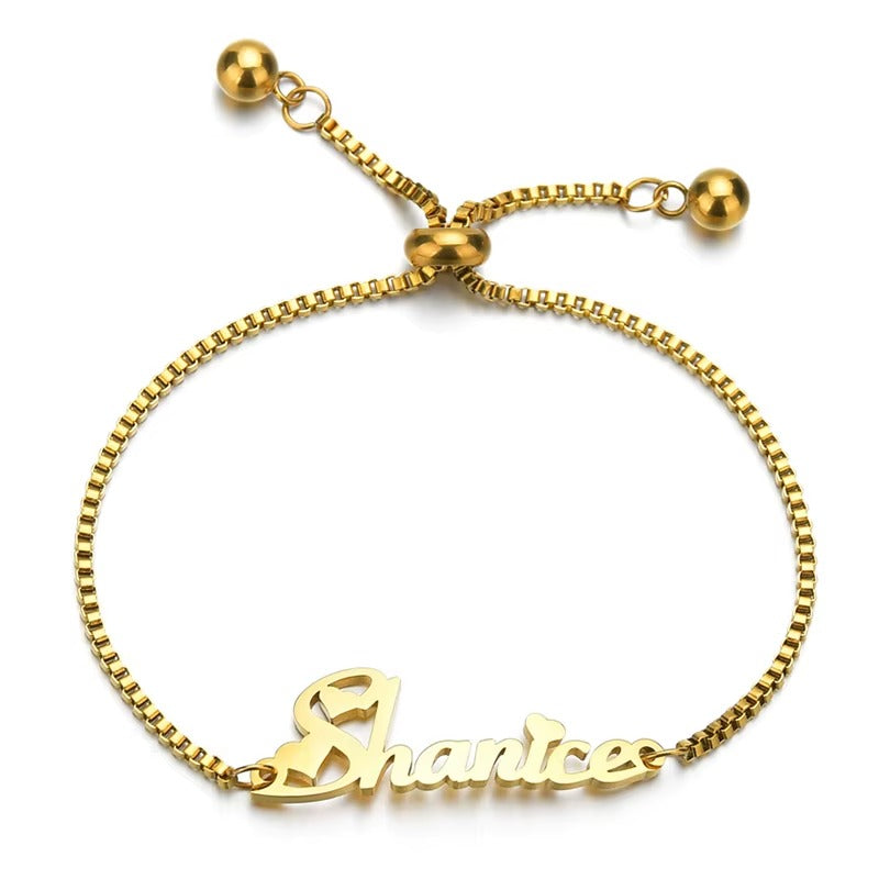 Personalized Stainless Steel Name Bracelet Mood Royal