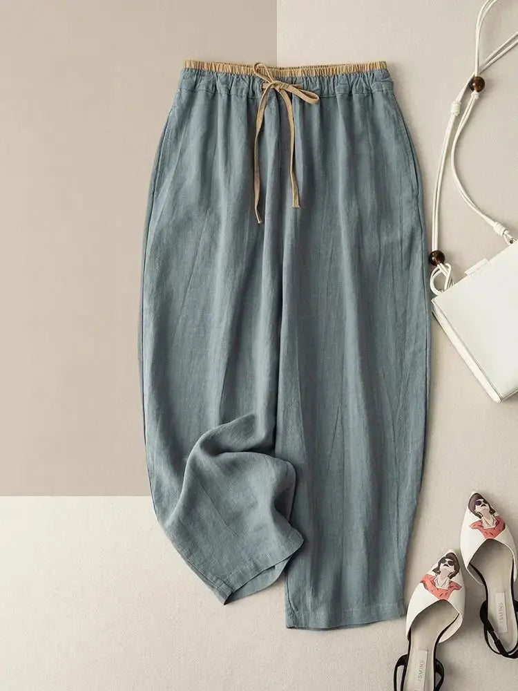 Cotton Linen Loose Harem Pants My Store