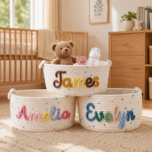 Personalized Handmade  Storage Basket