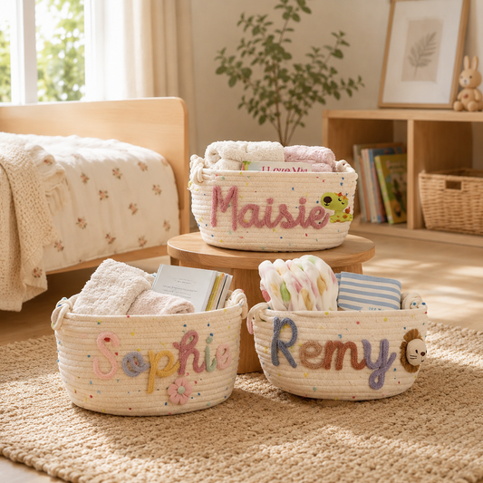Personalized Handmade  Storage Basket